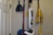 Cleaning items, fan brush and vacuum plus more