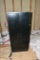 Black 2 door wood cabinet Must bring help to load.