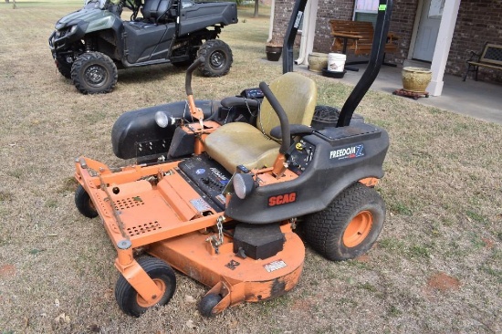 Freedom Z Made by SGAG zero turn lawn mower....1096.9 hours and a 52 inch cutting deck