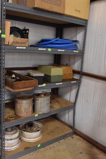 Metal shelf... ...Items on shelves NOT included Must bring help to load,... Please come later in the
