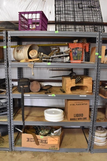 Metal shelf...only. Items on shelves NOT included Must bring help to load, please come later in the