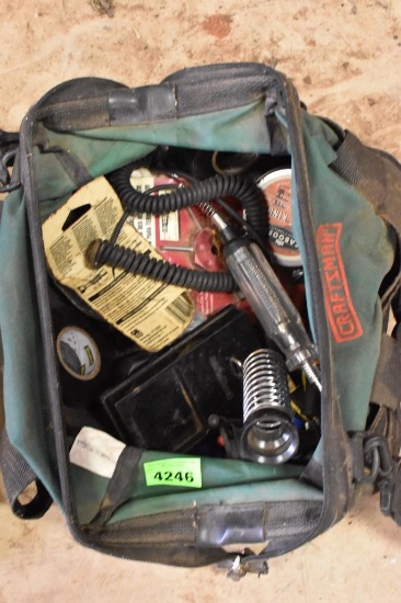 Various hardware items in bag
