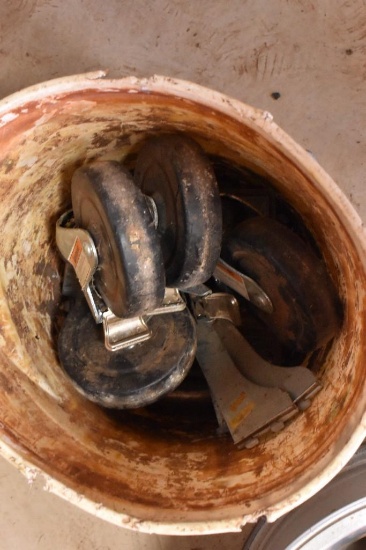 Bucket of casters