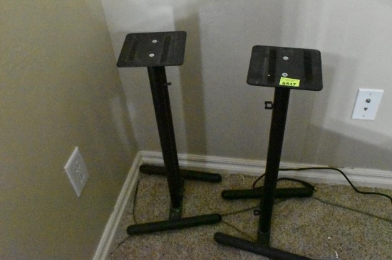 Surround sound speaker stands. ...
