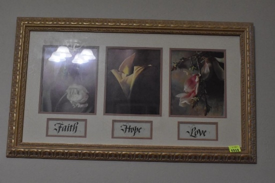 Framed Faith, hope, love picture
