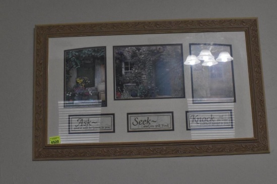 Framed Ask, seek, knock picture....