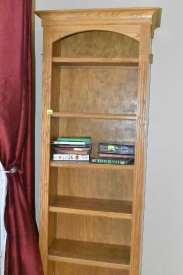 Wooden bookshelf 6 shelves Must bring help to load.