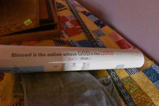 Shoe holder and map of the Bible