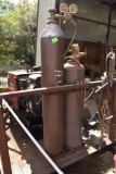 Cutting torch, oxygen and acetylene tanks with victor guages ... ... ... Please bring help to load.