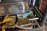 dive belt lead weights, mortar mix in orange bucket