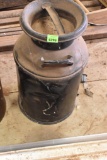Vintage metal milk can