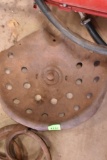 Metal tractor seat