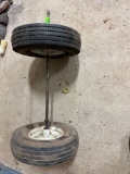 Small tire 2 pcs and axle