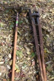 Rake and post hole digger