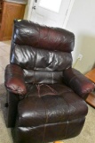 Leather recliner with a little bit of wear and tear on the seat area as shown in picture. Must bring