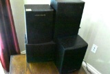 Pioneer surround sound speakers.... Come with both small and medium sized speakers....