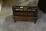 Wood magazine holder