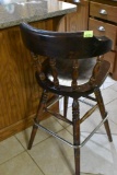 2 wood car stools with backs. Must bring help to load.