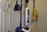 Cleaning items, fan brush and vacuum plus more
