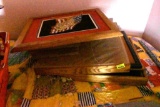Wooden picture frames embossed leather hand done