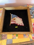 Embossed leather eagle hand done