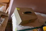Metal cash box with keys