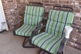 2 outdoor patio chairs with cushions Must bring help to load.
