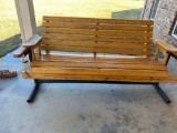 Wooden porch swing Must bring help to load.