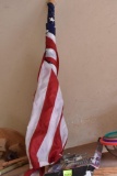 Dura block sanders and a US flag