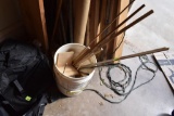 Wood yard sticks and a few dowels