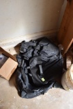 Black duffle bag with wheels