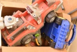 Box of children outdoor toys