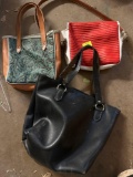 Three women?s purses hand made leather