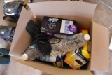 Box of cleaning supplies