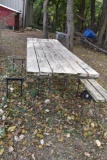 Wood picnic...table... needs work Please bring help to load