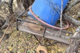 Blue barrel and other items