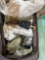 Suitcase filled with various cups and mugs