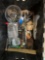 Tote with various garage items
