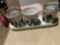 3 ceramic cups with tray