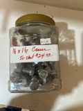 Container of nuts and bolts