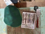 Silverware in holder
