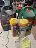 Weed be gone and Ortho ground clear chemicals
