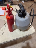 Fire extinguisher and small chemical sprayer...
