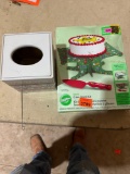 Cake stand and kleenex holder......