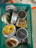 Small containers of various wood chips