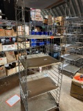 Metal shelf on wheels