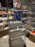 Metal shelf on wheels... 6ft x 23in x 25in