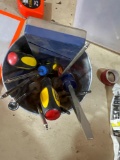 Bucket of screwdrivers