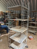 Metal shelves on wheels 6ft x 23in x 25in
