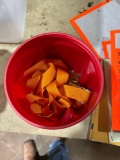 Bucket of ratchet straps